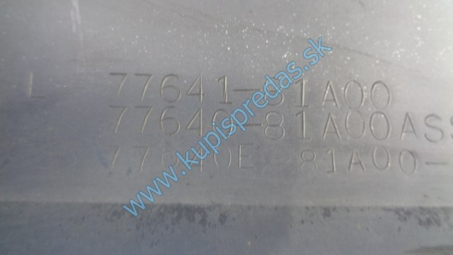 ľavý plastový kryt na prah na suzuki jimny, 77641-81A00